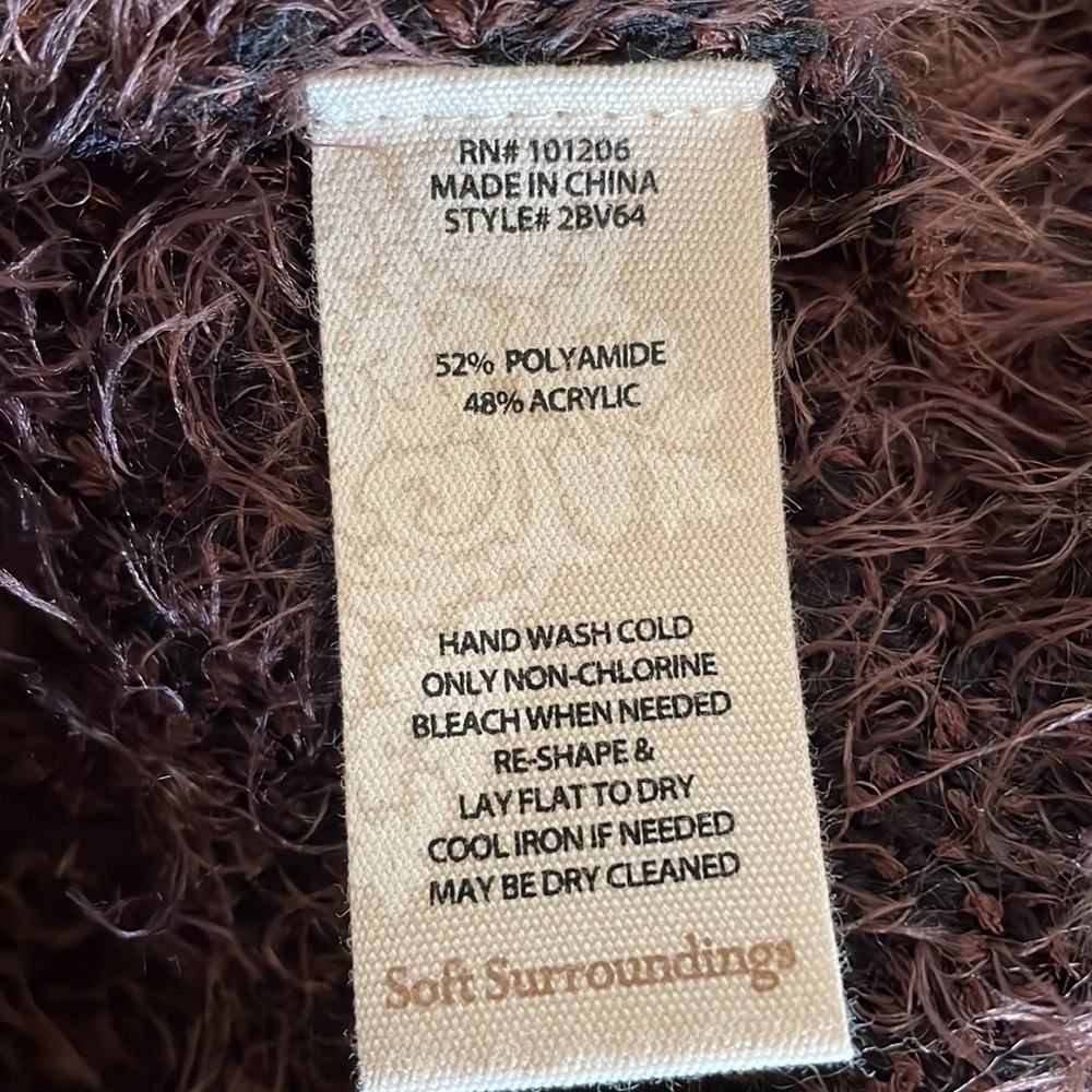 Soft Surroundings Boho Fuzzy Leopard Animal Print… - image 8